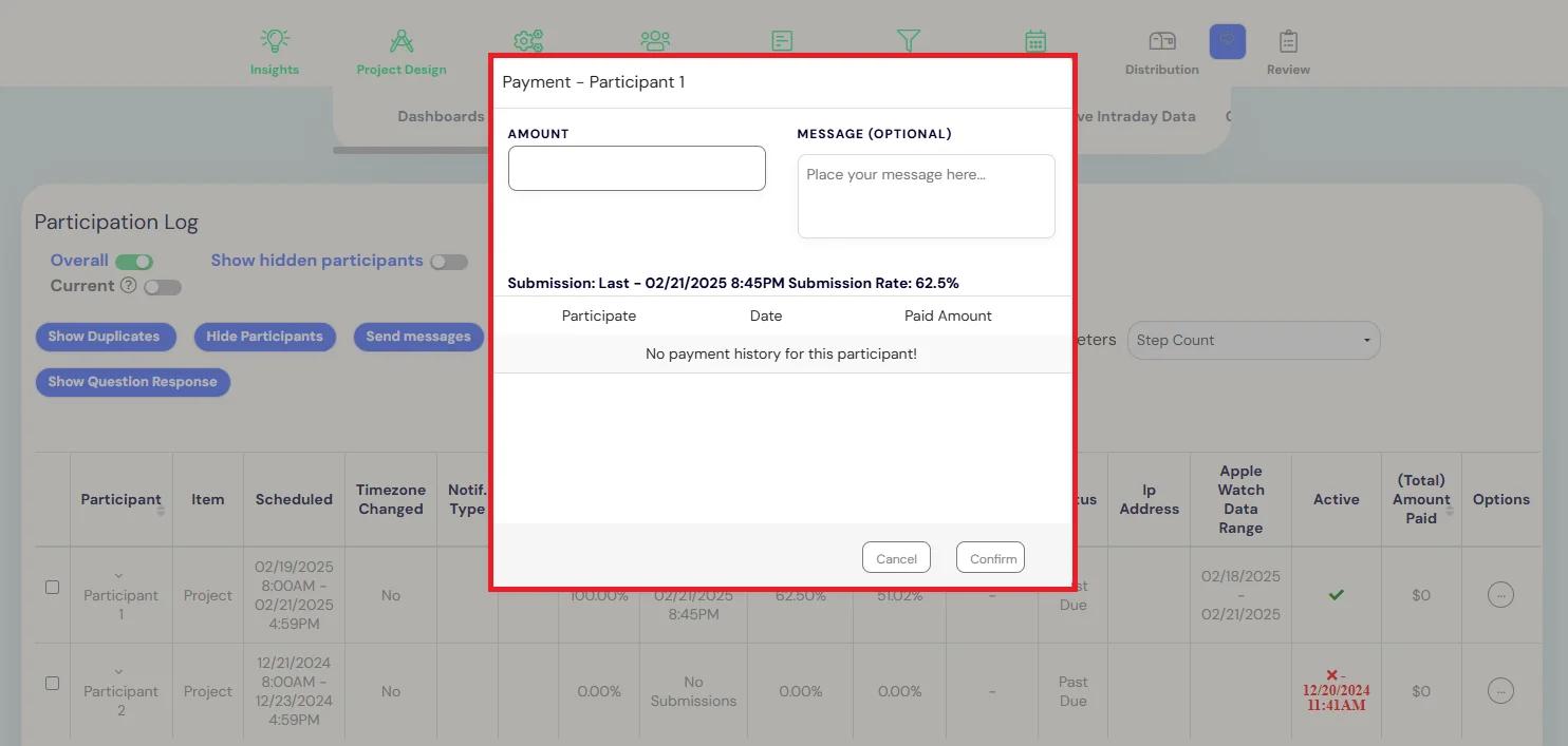 Participant Payments 2