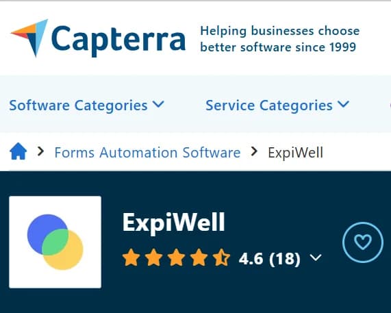 ExpiWell Capterra Rating