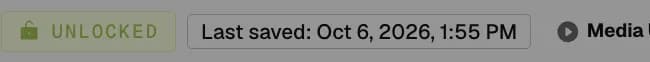 The survey builder status chip reading UNLOCKED